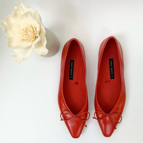 Zara Shoes - ZARA BASIC Pointed Toe Ballet Flats 37